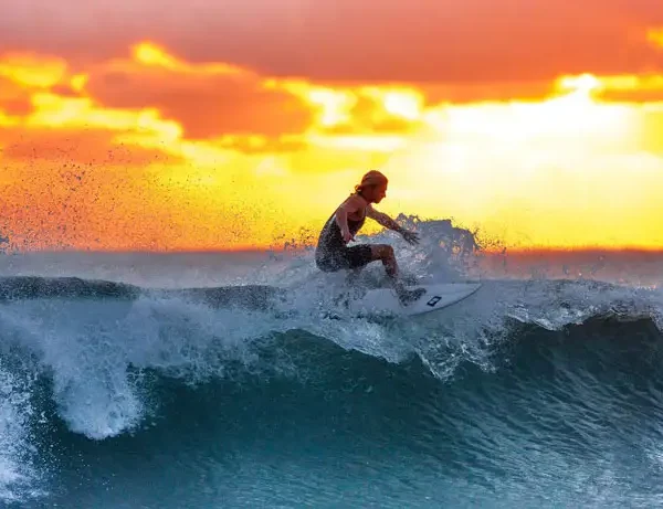 Surfing at Seminyak